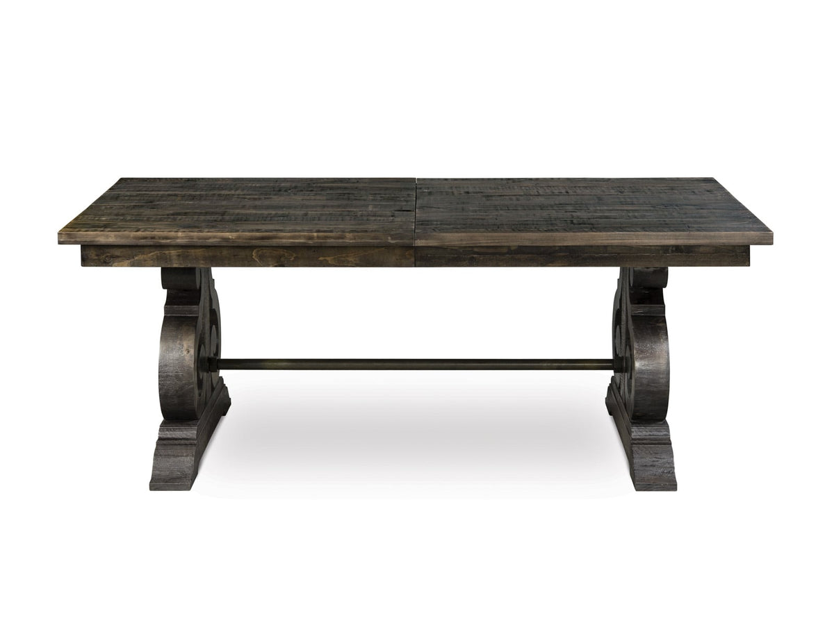 Magnussen Home Bellamy Peppercorn Extendable Rectangular Dining Table With 4 Side Chairs And Bench