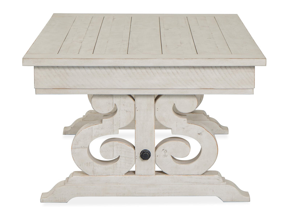 Magnussen Home Bronwyn Alabaster Rectangular Cocktail Table With End Table