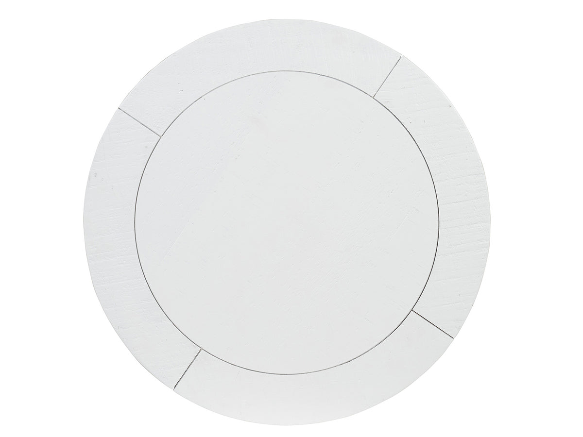 Magnussen Home Heron Cove Chalk White Round Accent End Table