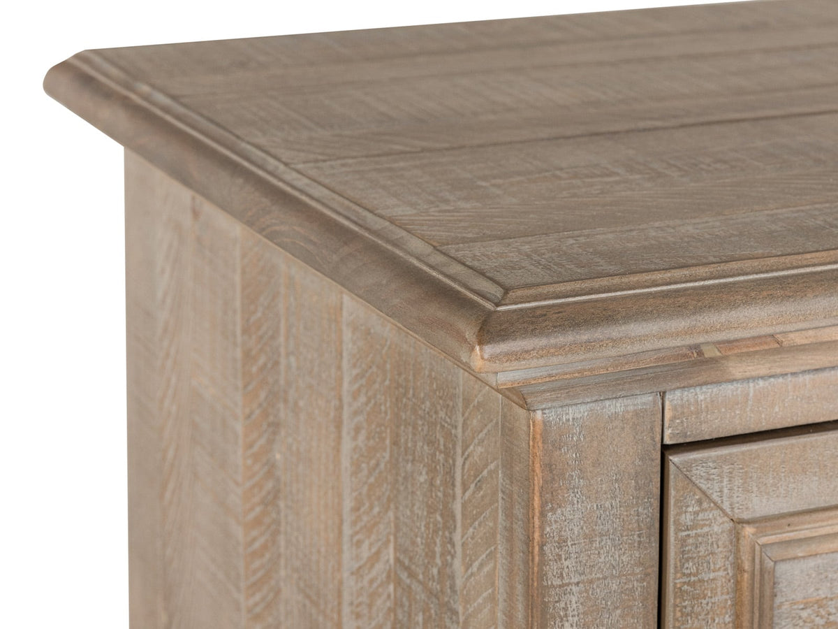 Magnussen Home Lancaster Dovetail Grey Queen Panel Bed With Nighstand