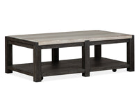 Magnussen Home Plum Creek Ravenwood Black Rectangular Cocktail Table With End Table
