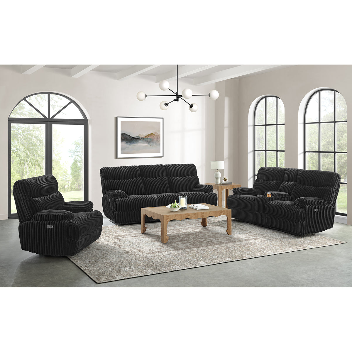 Admiral Power Motion Sofa in Masis Black