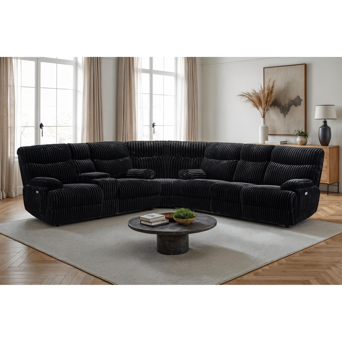 Admiral Power Motion Sofa in Masis Black