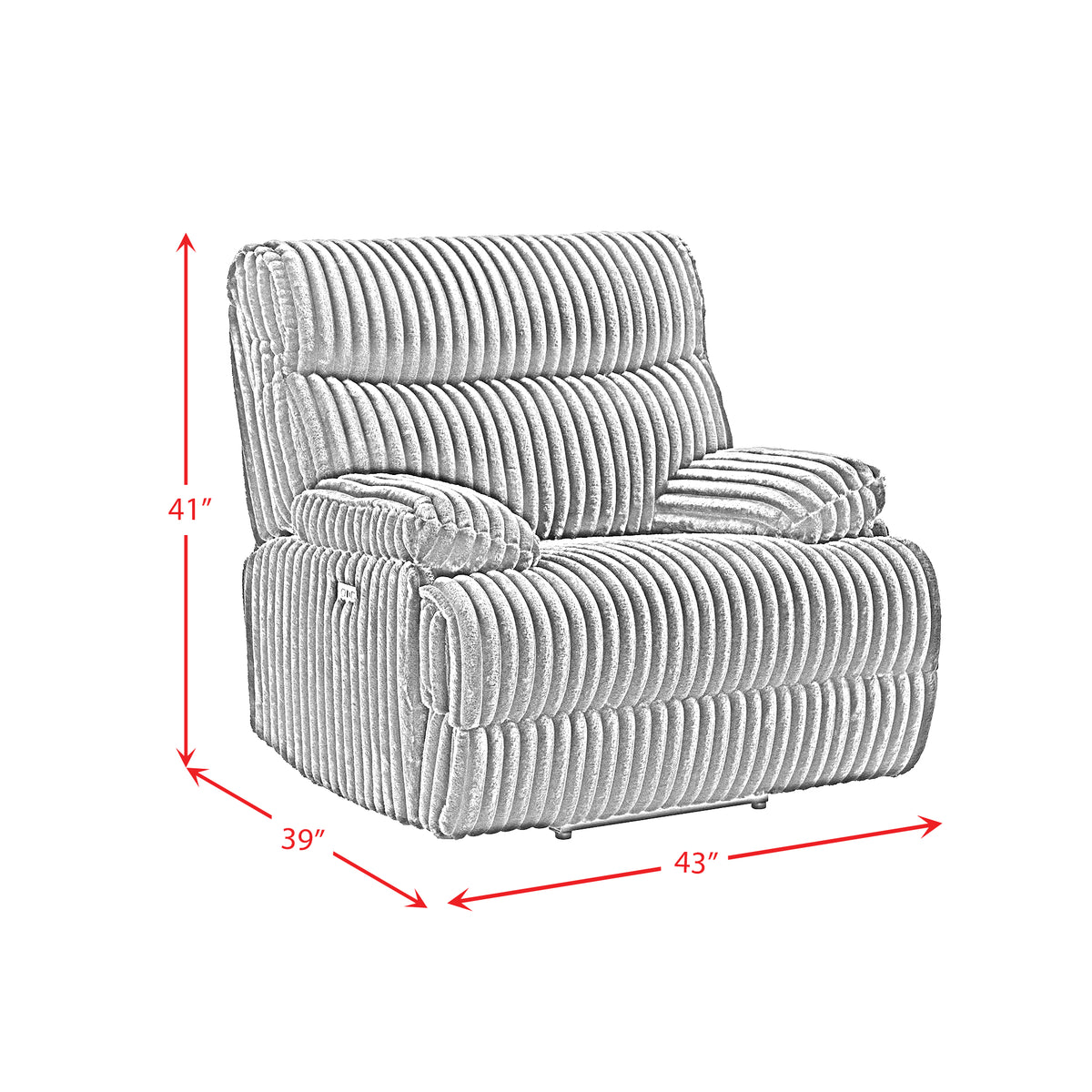 Admiral Power Motion Recliner in Masis Black