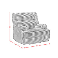 Admiral Power Motion Recliner in Masis Black
