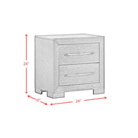 Allan King 4PC Bedroom Set with 2 Nightstands & Chest in Black