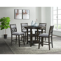 Amherst Counter Height 5PC Dining Set-Table and Four Side Chairs in Walnut