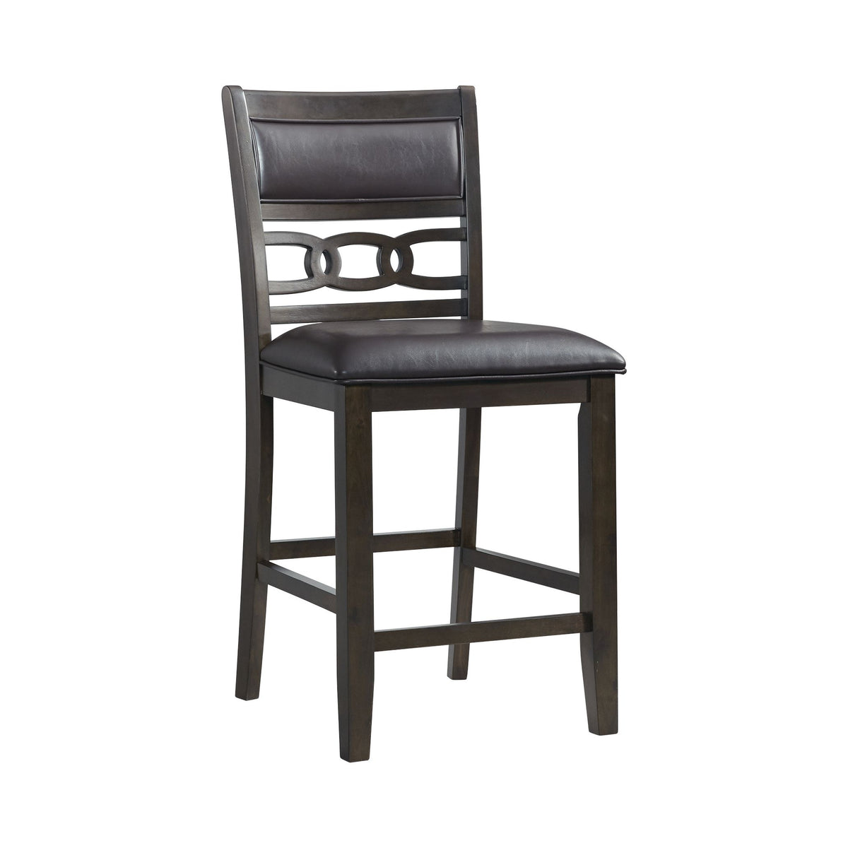 Amherst Counter Side Chair W/PU Cushion Dark Finish (2 Per Pack)