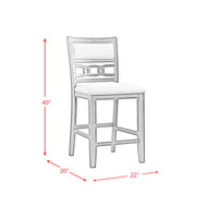 Amherst Counter Height 5PC Dining Set-Table and Four Side Chairs in Walnut