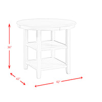 Amherst Counter Table w/Wood Leg White Finish