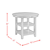 Amherst Counter Height 5PC Dining Set-Table and Four Side Chairs in Walnut