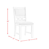 Amherst Dining Side Chair W/Fabric Cushion Dark Finish (2 Per Pack)