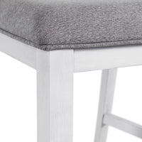 Amherst Dining Side Chair W/Fabric Cushion Side Stretcher White Finish (2 Per Pack)