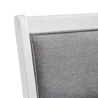 Amherst Dining Side Chair W/Fabric Cushion Side Stretcher White Finish (2 Per Pack)
