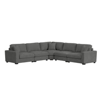 Arizona Modular Wedge with 1 pillow 20"" in Steno Charcoal