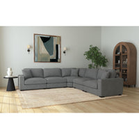 Arizona Modular Wedge with 1 pillow 20"" in Steno Charcoal