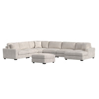 Arizona Modular RHF Chaise with 1 pillow 20"" in Steno Beige