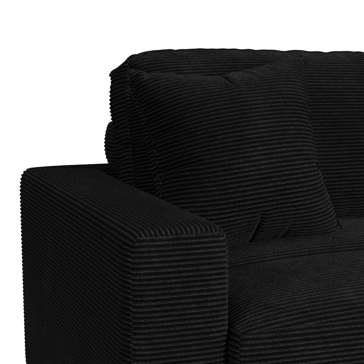 Arizona 7PC Sectional Set with RHF Chaise in Steno Black
