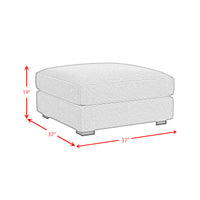 Arizona Modular Ottoman in Steno Charcoal