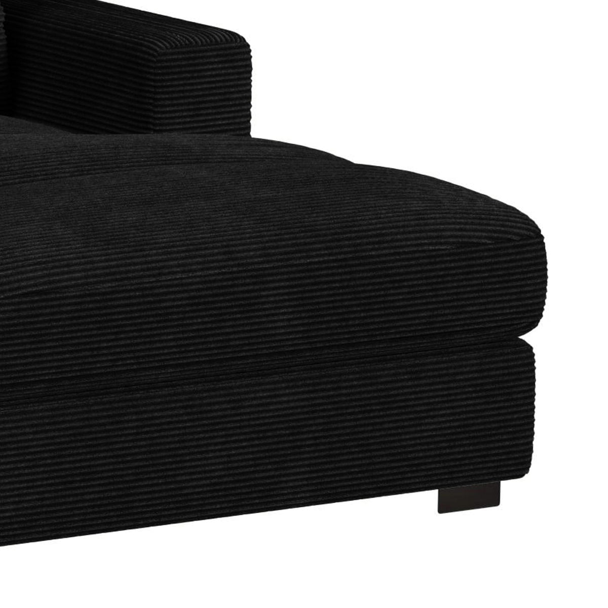 Arizona 6PC Sectional Set with RHF Chaise in Steno Black