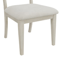 Avalanche 7PC Standard Height Dining Set in Antique White-Table, Four Chairs and Two Arm Chairs