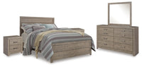 Culverbach Queen Bed with Mirrored Dresser and 2 Nightstand