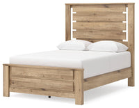 Brozmont Full Panel Platform Bed, Dresser and Mirror
