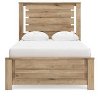 Brozmont Full Panel Platform Bed, Dresser and Mirror