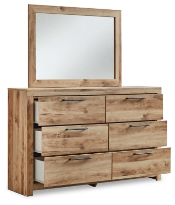 Hyanna King Panel Storage Bed, Dresser, Mirror and Nightstand