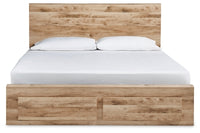 Hyanna King Panel Storage Bed, Dresser, Mirror and Nightstand