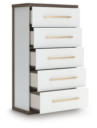 Kendanport King Upholstered Bed, Dresser, Mirror and Chest