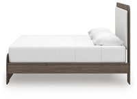 Kendanport King Upholstered Bed, Dresser, Mirror and Chest
