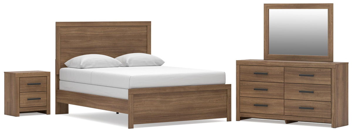 Broachmyn Panel Bed, Dresser, Mirror and Nightstand