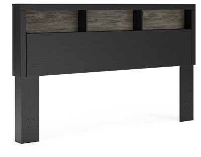 Broachmyn Lighted King Bookcase Headboard