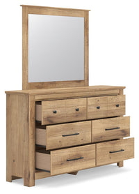 Makidern King Panel Bed, Dresser, Mirror and 2 Nightstands