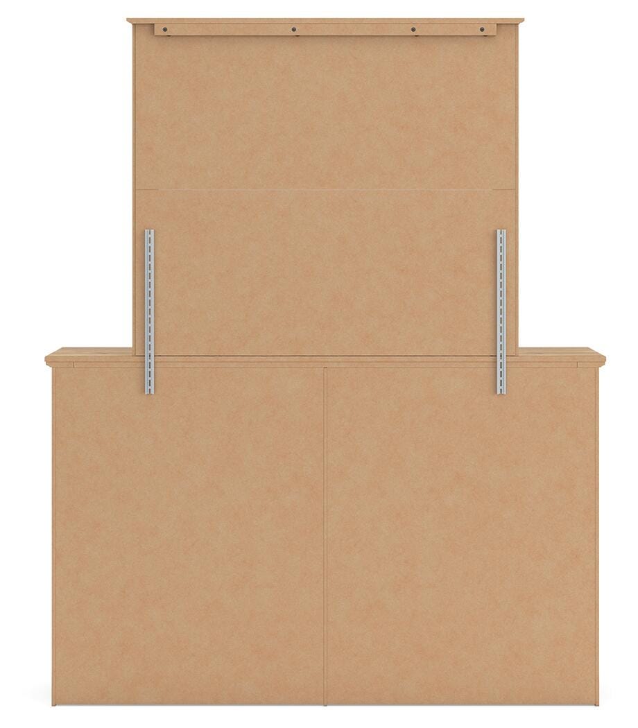 Makidern King Panel Bed, Dresser, Mirror and 2 Nightstands