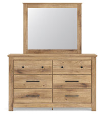 Makidern King Panel Bed, Dresser, Mirror and 2 Nightstands