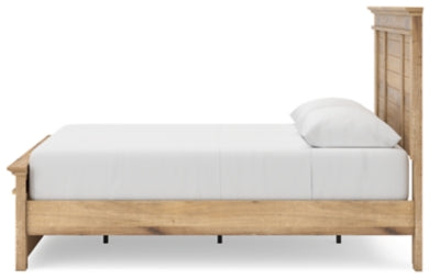 Makidern Queen Panel Bed with Storage, Dresser and Mirror