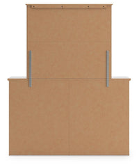 Makidern Twin Panel Storage Bed, Dresser and Mirror