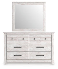 Makidern Full Panel Storage Bed, Dresser and Mirror