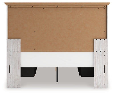 Makidern Queen Panel Bed with Storage, Dresser and Mirror