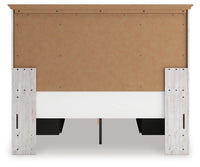 Makidern Queen Panel Bed with Storage, Dresser and Mirror