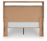 Kinlanni Queen Upholstered Panel Bed, Dresser and Mirror