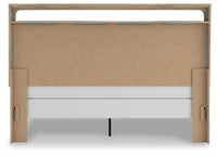 Kinlanni King Upholstered Panel Bed, Dresser, Mirror and Nightstand