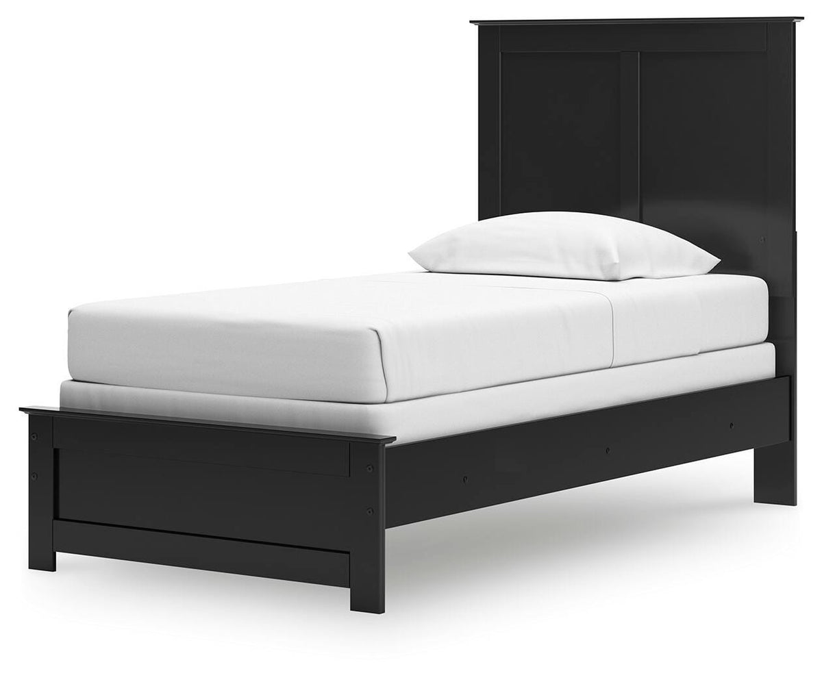 Maribel Twin Panel Bed and Nightstand
