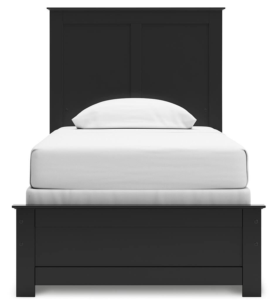 Maribel Twin Panel Bed and Nightstand