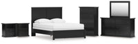 Maribel Queen Panel Bed, Dresser, Mirror, Chest and 2 Nightstands