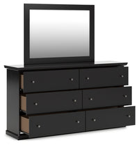 Maribel Queen Panel Bed, Dresser, Mirror, Chest and 2 Nightstands