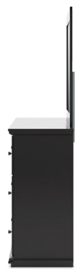 Maribel Queen Panel Bed, Dresser, Mirror, Chest and 2 Nightstands