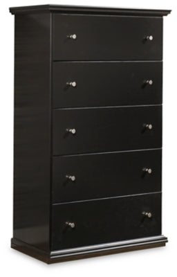 Maribel Queen Panel Bed, Dresser, Mirror, Chest and 2 Nightstands